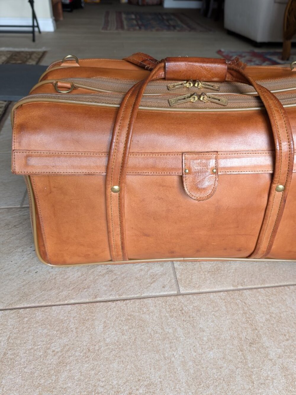 Vintage Hartmann 747 Belting Leather Carry On Luggage